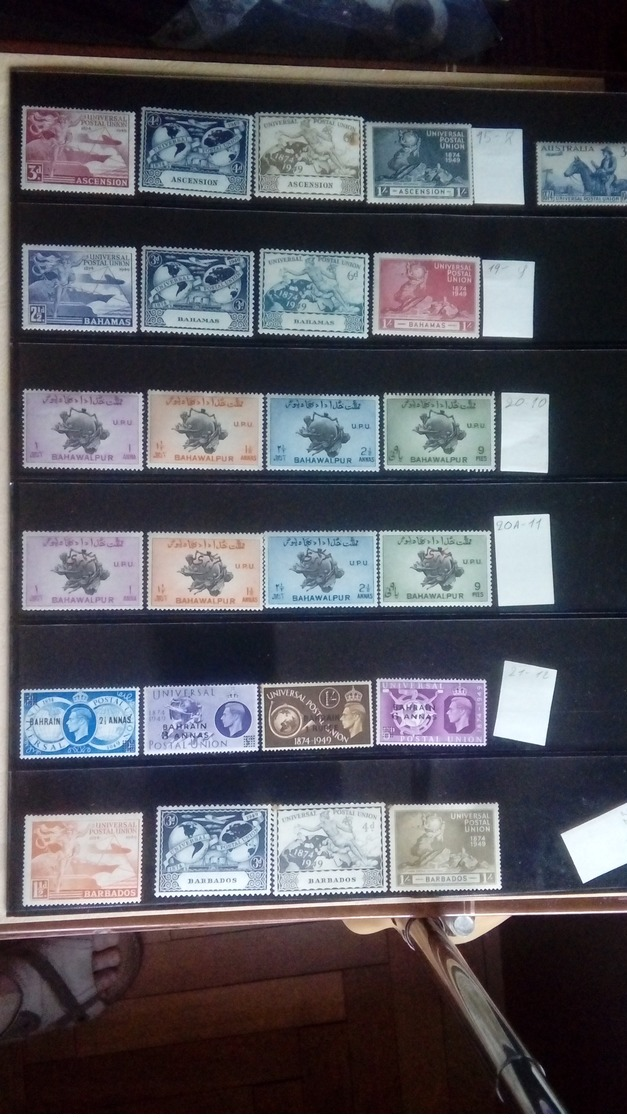 Francobolli Stamps Universal Postal Union 1949 Hong Kong Malaya Singapore Gardare Tutte Le Foto - Collezioni (senza Album)