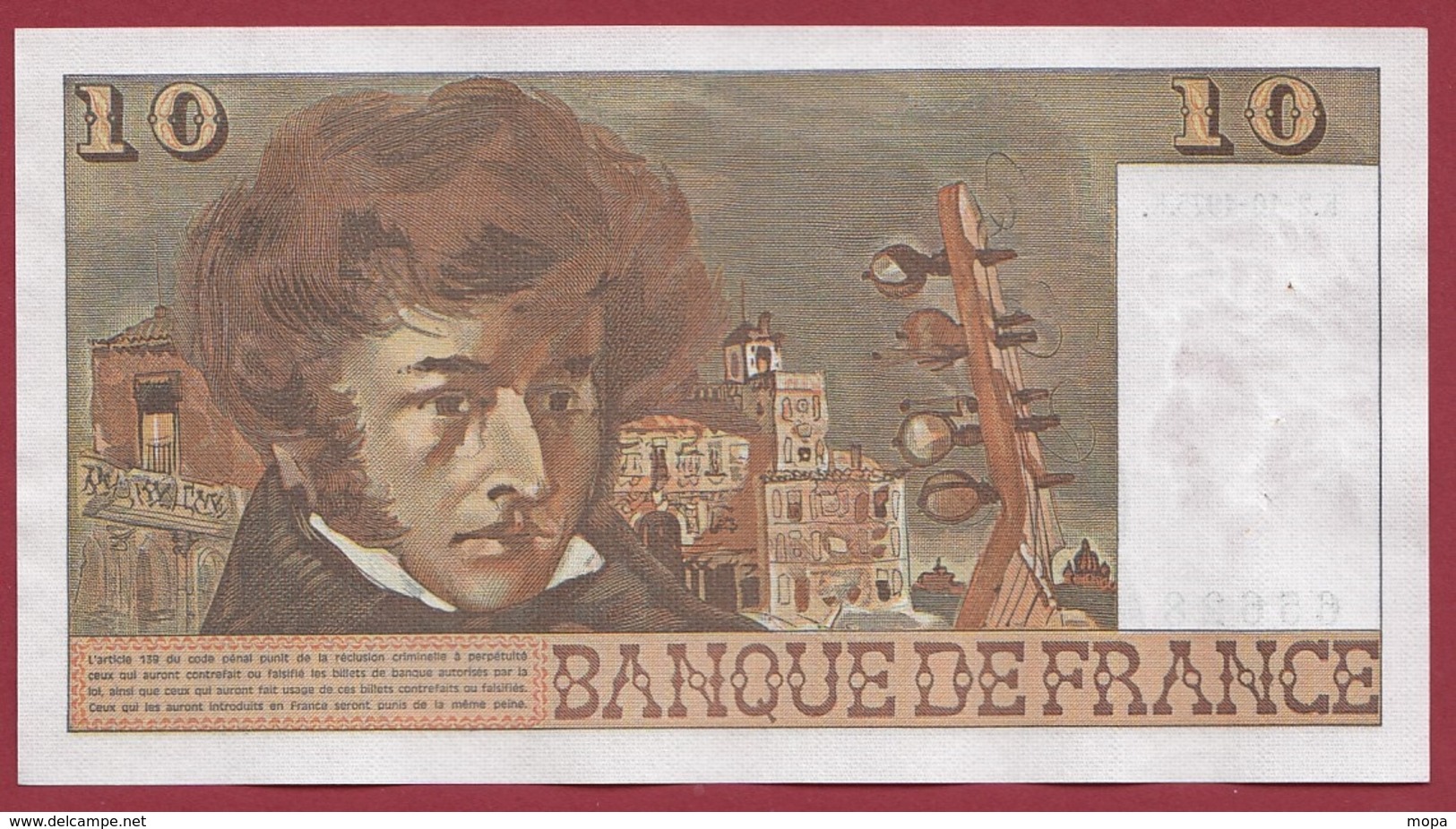 10 Francs "Berlioz" Du 02/10/1975.K --XF/SUP+---ALPH F.236 - 10 F 1972-1978 ''Berlioz''