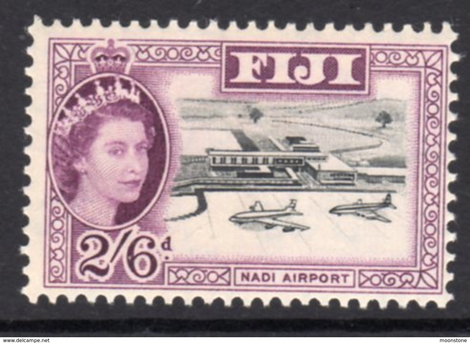 Fiji QEII 1962-7 2/6d Nadi Airport Definitive, Wmk. St. Edward's Crown, MNH, Gum Slightly Toned, SG 320 (BP2) - Fiji (...-1970)