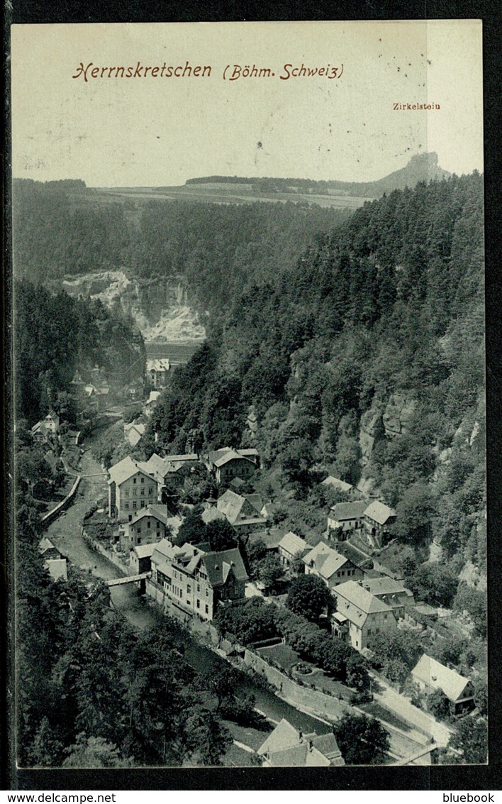 Ref 1308 - Early Postcard - Herrnskretschen Hřensko - Bohemia - Czech Republic - Austria Stamp - Czech Republic