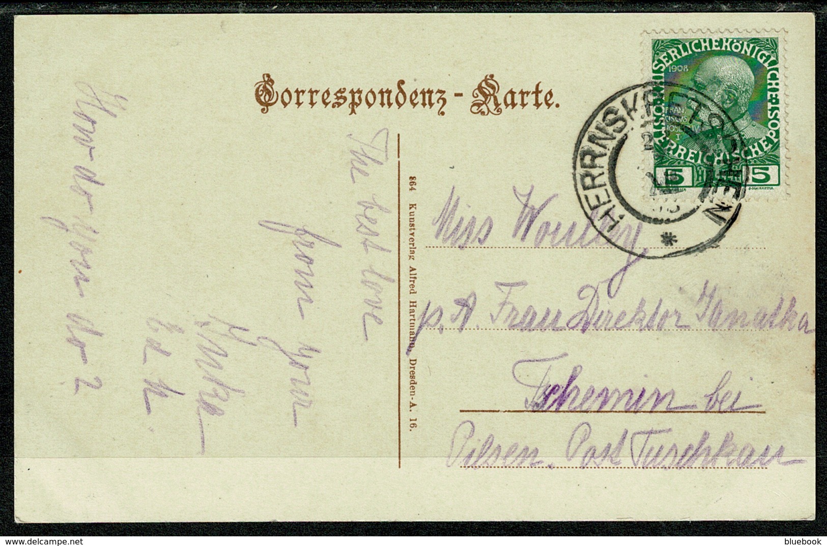 Ref 1308 - Early Postcard - Herrnskretschen Hřensko - Bohemia - Czech Republic - Austria Stamp - Czech Republic