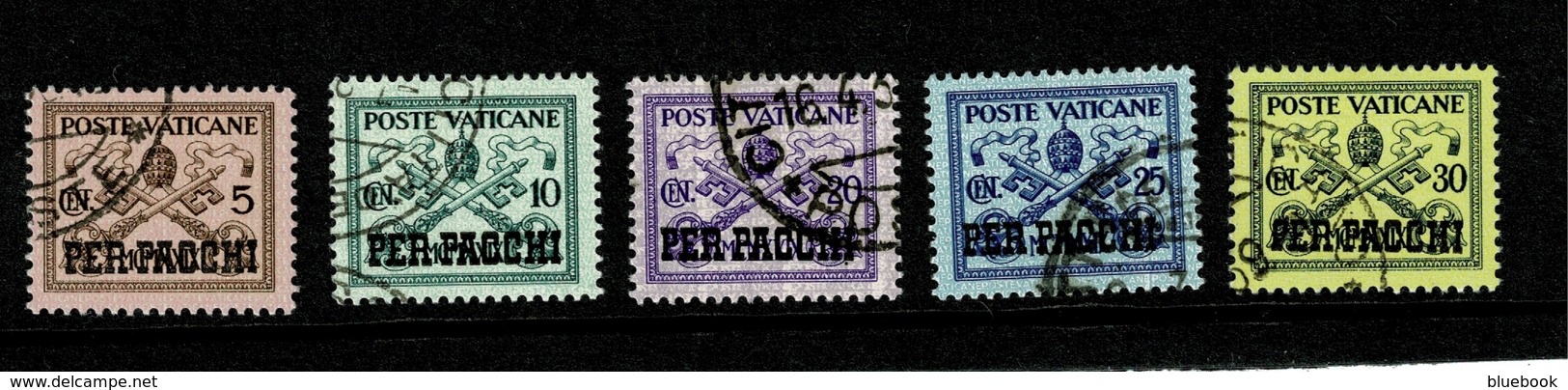 Ref 1308 - Italy Vatican - 1931 Parcel Post Overprints - 5 Used Stamps Cat £28+ - Used Stamps