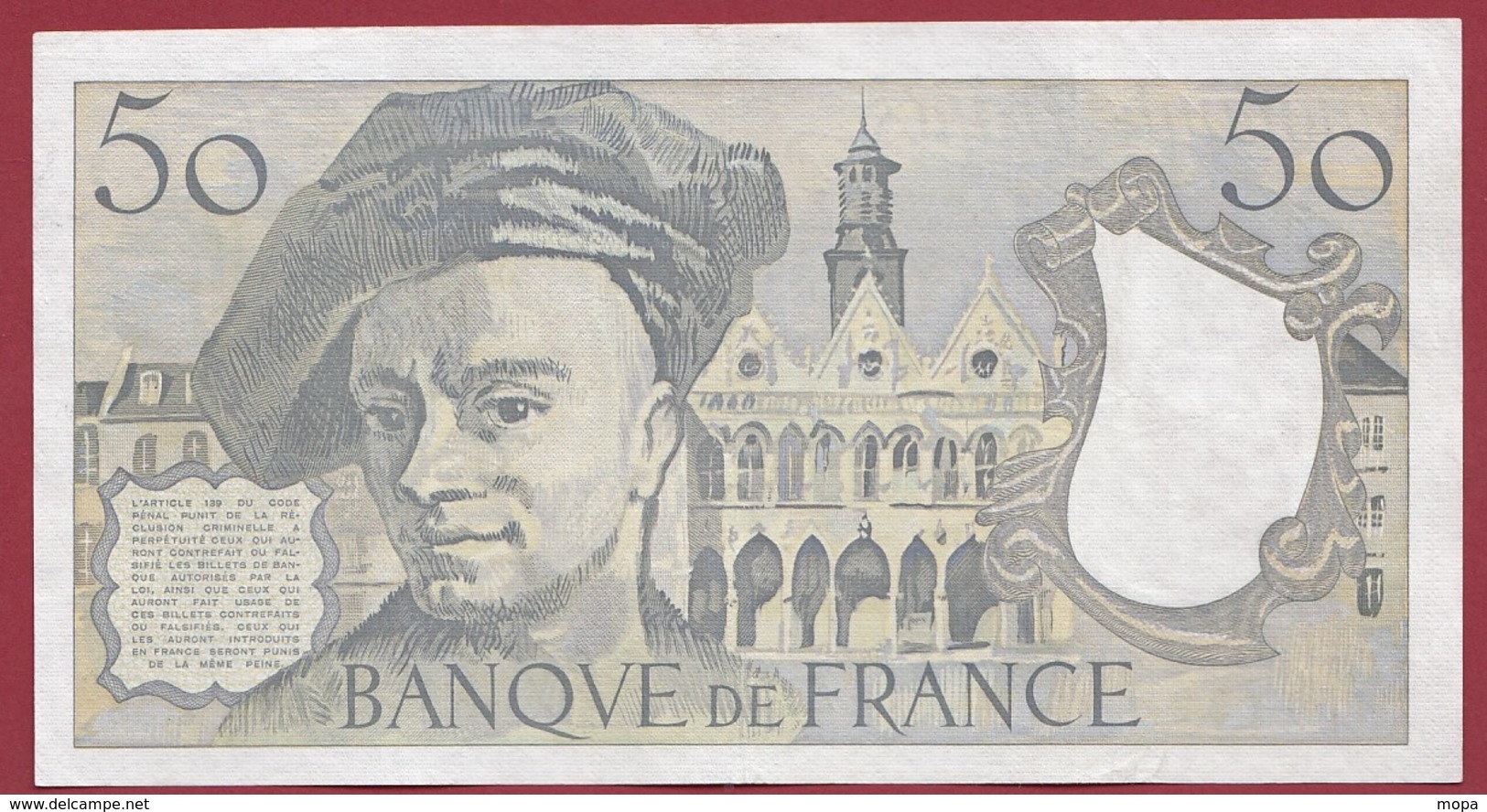 50 Francs "Quentin De La Tour" 1990 --XF/SUP+---ALPH Z.59 ---AUCUN TROU D EPINGLE - 50 F 1976-1992 ''Quentin De La Tour''