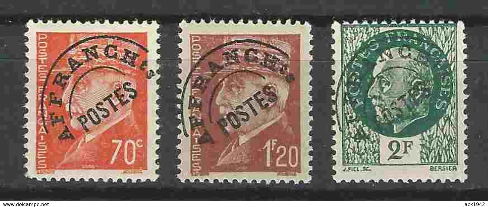 = - Préoblitérés  Yvert N° 84, 85 Et 86, Type Pétain  70c, 1f20, 2f - 1893-1947