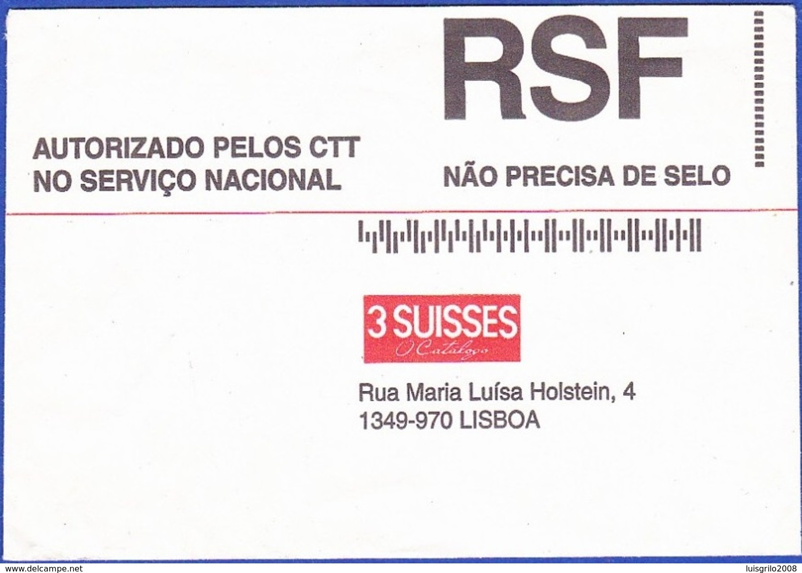 Cover - RSF, Não  Precisa De Selo - Briefe U. Dokumente