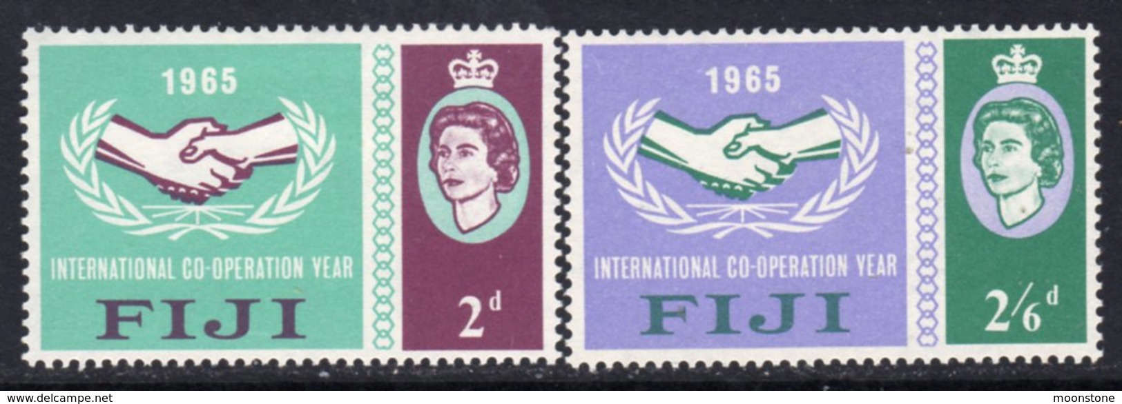 Fiji QEII 1965 ICY Set Of 2, Hinged Mint, SG 343/4 (BP2) - Fiji (...-1970)