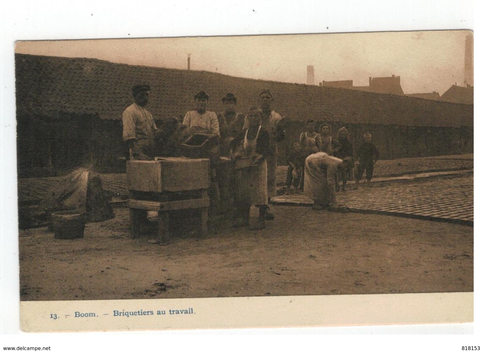 13.  -  Boom. - Briquetiers Au Travail 1910 - Boom