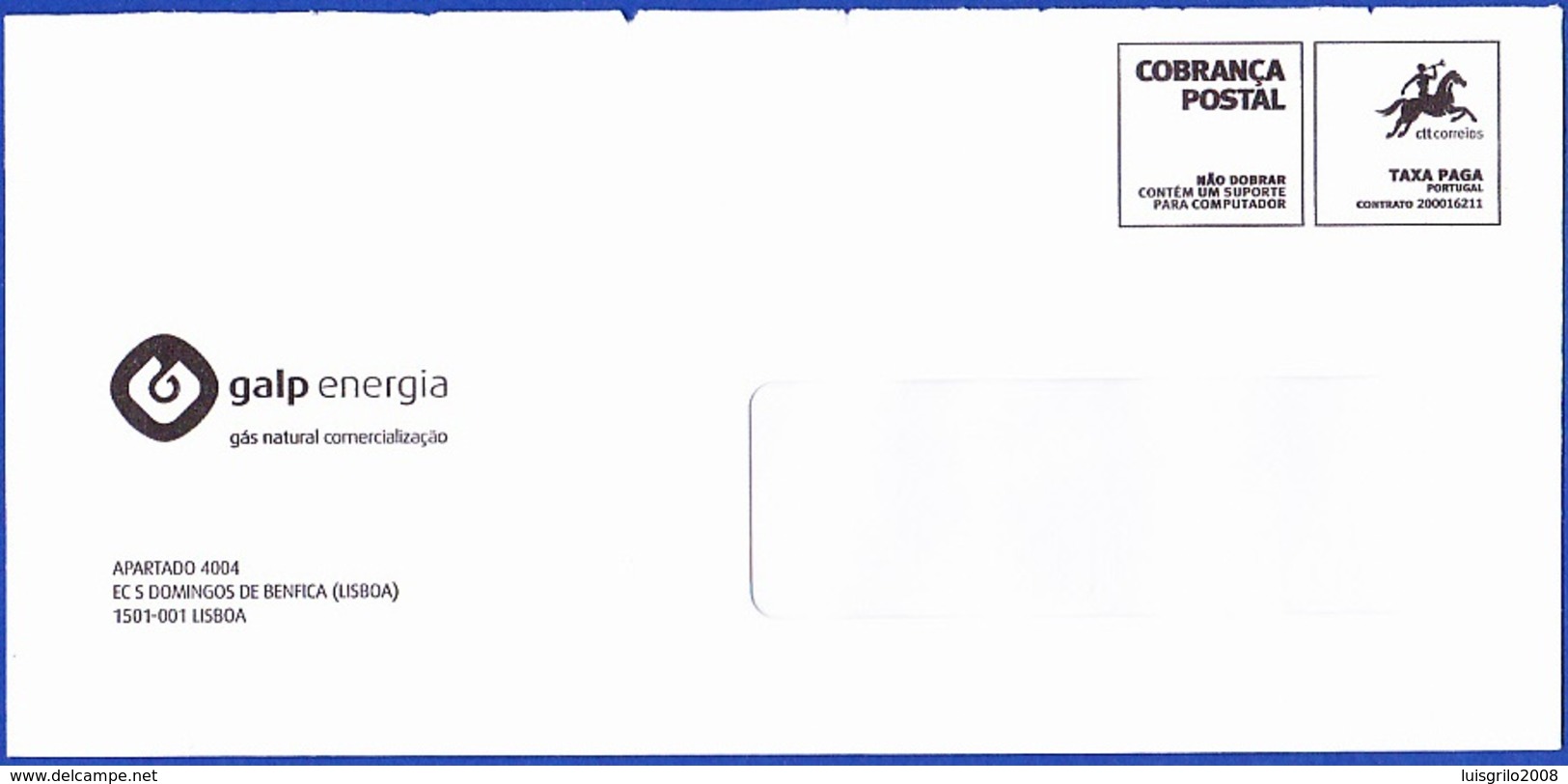 Cover, Galp Energia - COBRANÇA POSTAL . TAXA PAGA - Storia Postale