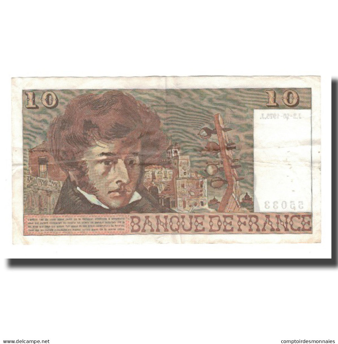 France, 10 Francs, 1975, 1975-10-02, TTB, Fayette:63.13, KM:150b - 10 F 1972-1978 ''Berlioz''