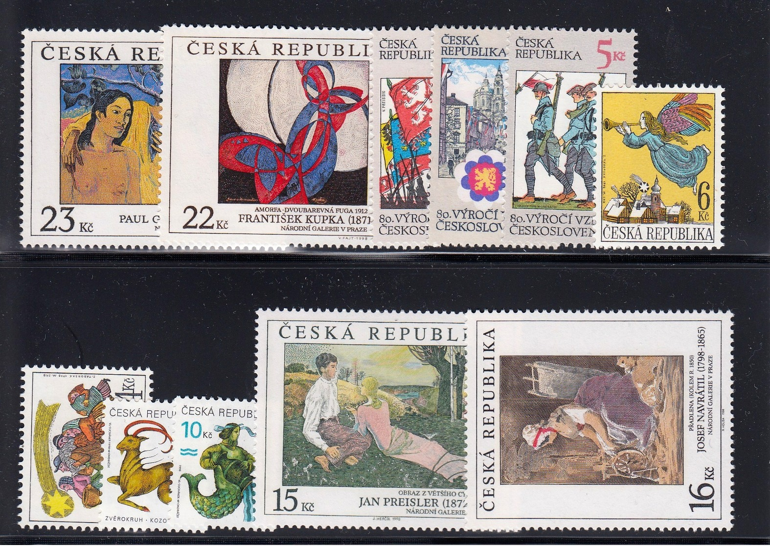 1998 (Czech Republic) Set Of 33 New Stamps MNH, 3 Minisheets - Neufs