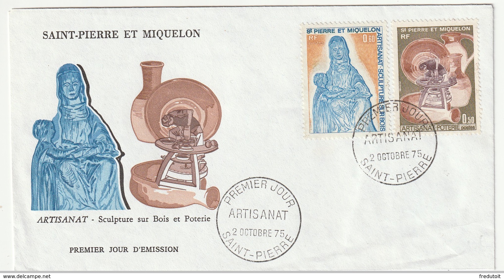 FDC - St Pierre Et Miquelon - 1975 - Artisanat - FDC