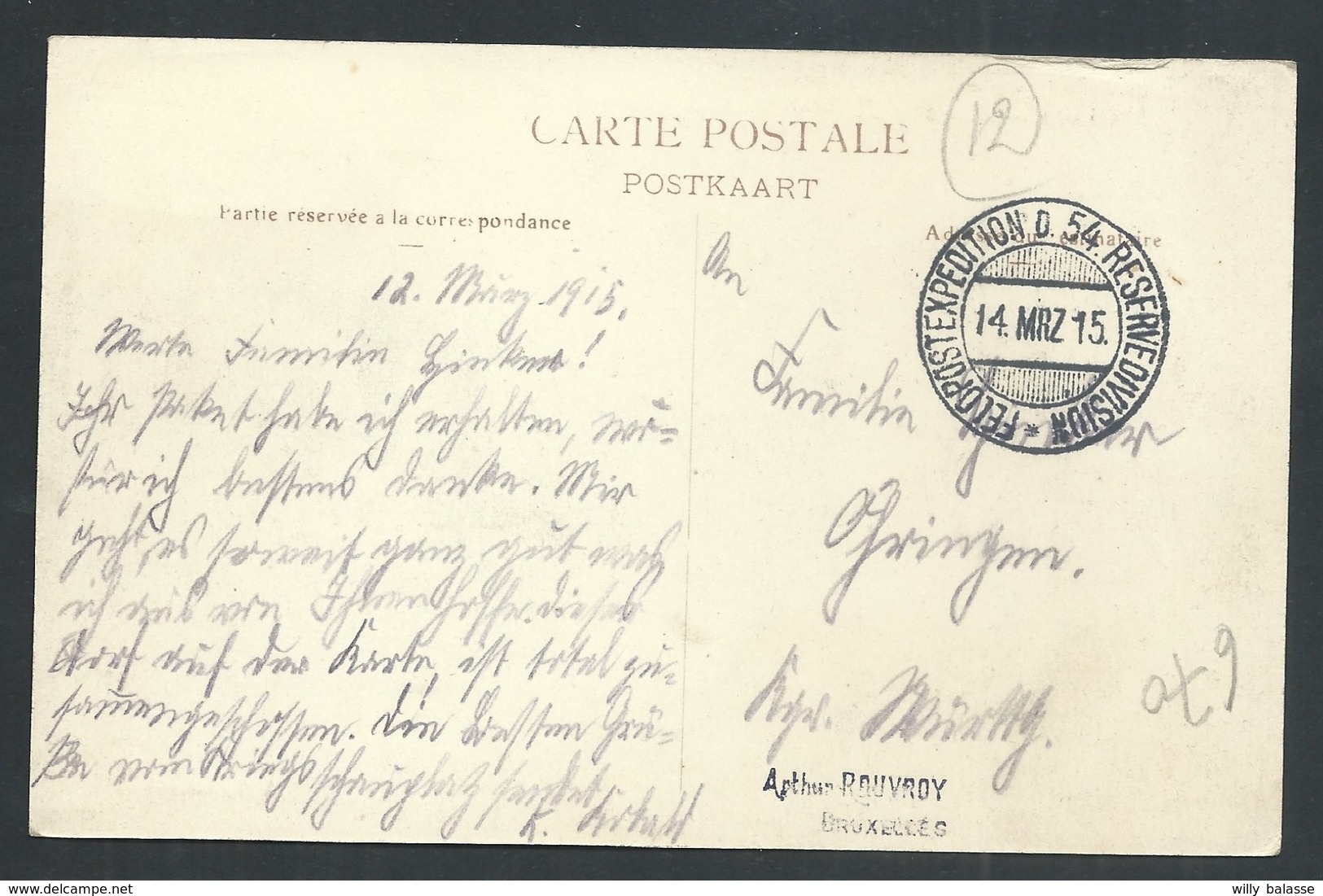 +++ CPA - Zonnebeke - BECELAERE - BESELARE - Plaats - Cachet Militaire Feldpost  // - Zonnebeke