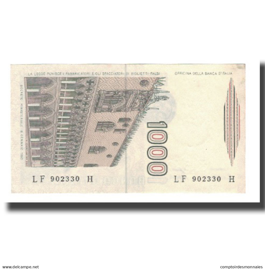 Billet, Italie, 1000 Lire, D.1982, KM:109b, SPL - 1000 Lire