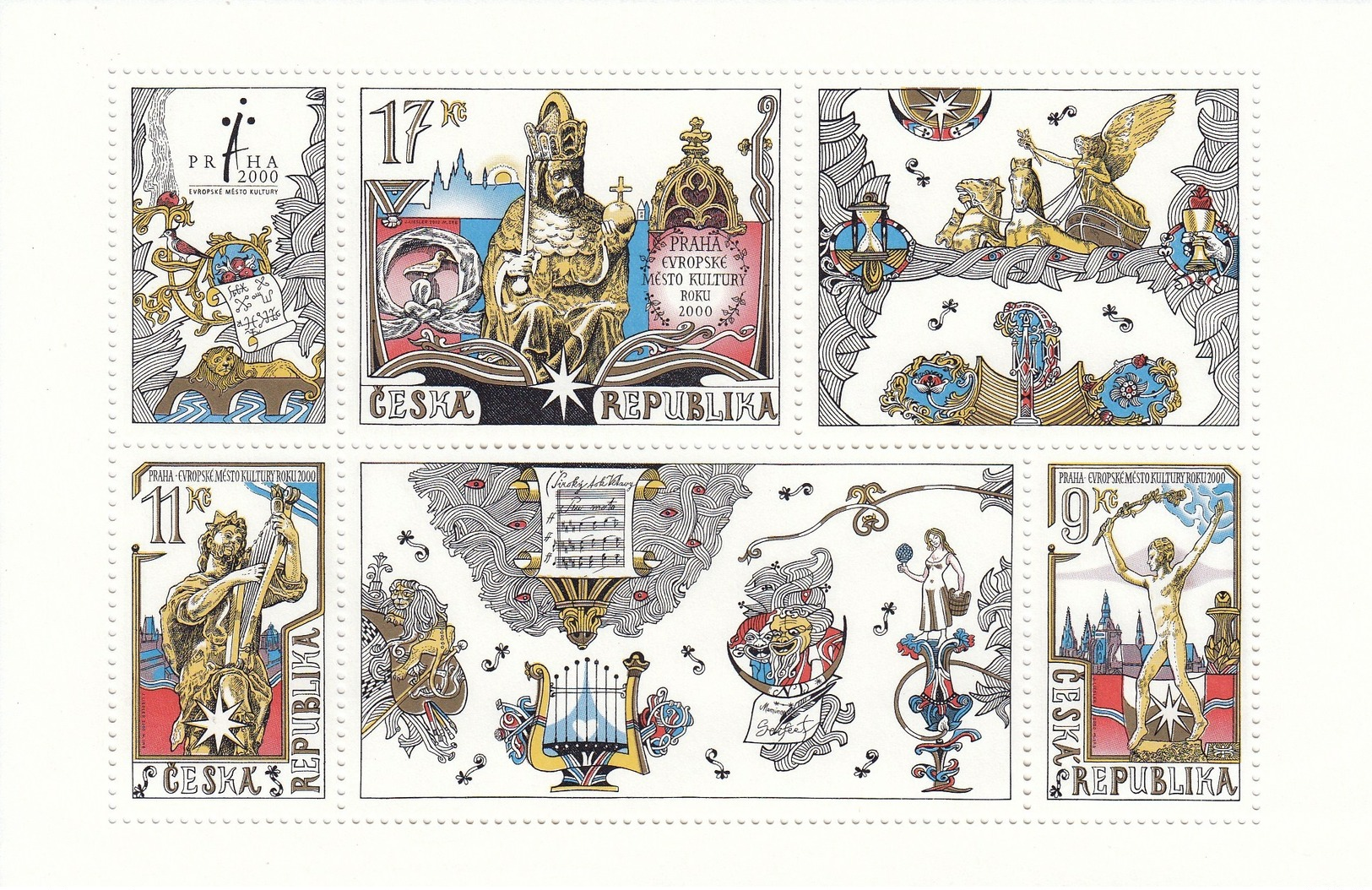 2000 (Czech Republic) Set Of 30 New Stamps MNH, 4 Minisheets - Neufs