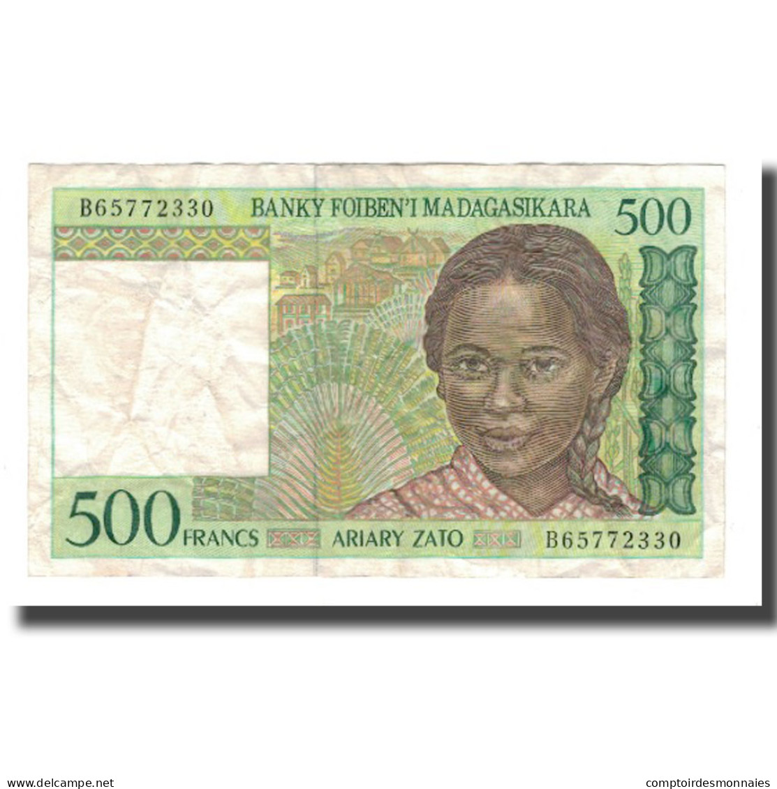 Billet, Madagascar, 500 Francs = 100 Ariary, Undated (1994), KM:75b, TTB - Madagascar