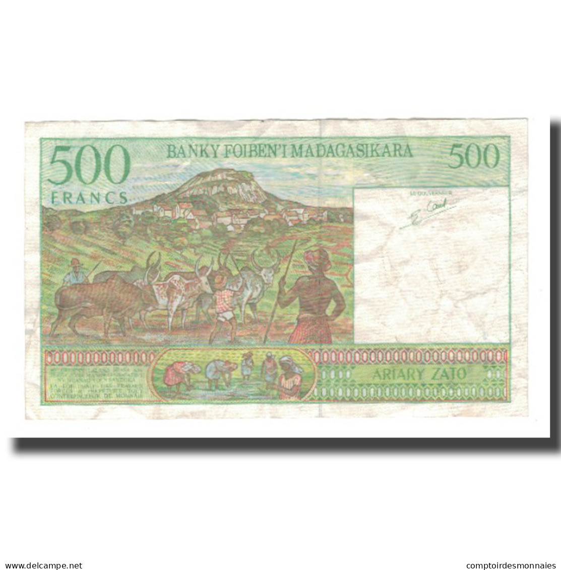 Billet, Madagascar, 500 Francs = 100 Ariary, Undated (1994), KM:75b, TTB - Madagascar