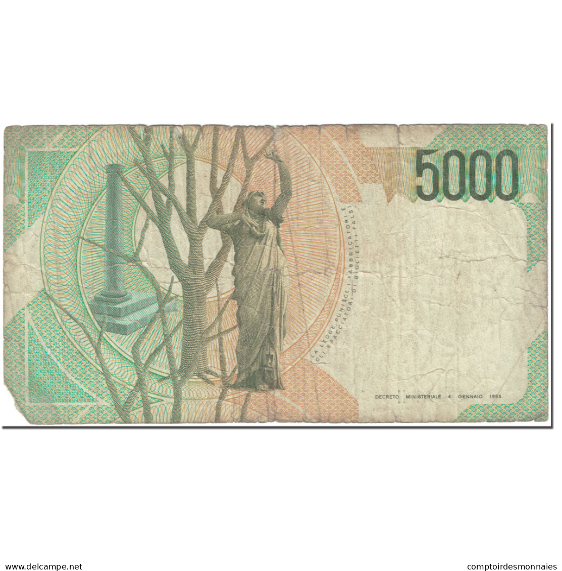 Billet, Italie, 5000 Lire, 1985, 1985-01-04, KM:111b, B - 5.000 Lire