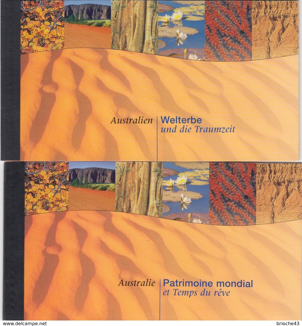 NATIONS UNIES - 1999 LOT DE 2 CARNETS 2 LANGUES - AUSTRALIE PATRIMOINE MONDIAL - 6 FEUILLETS DE 4 TIMBRES / 1 - Booklets