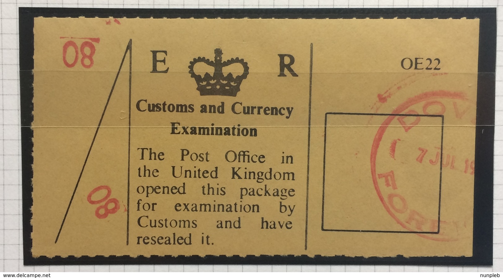 GERMANY 1981 DDR Registered Leipzig Cover To Rotherham England Opened With Dover Customs Examination Certificate - 3 Sca - Covers & Documents