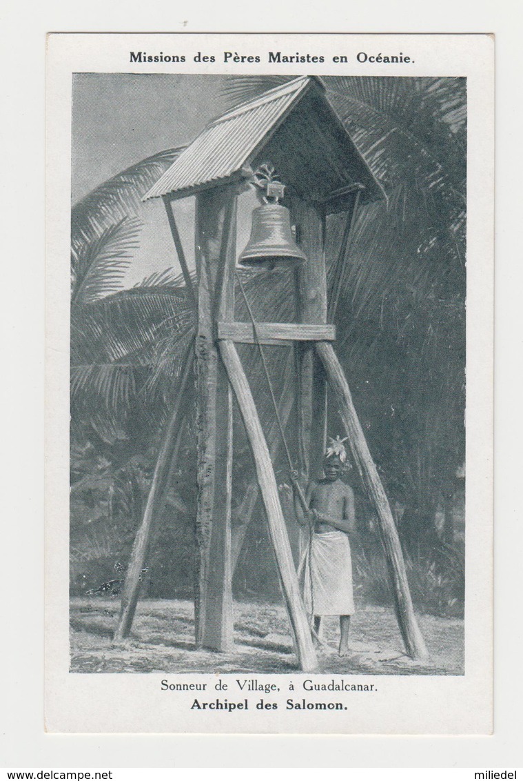 OR444 - Missions Des Pères Maristes En Océanie - Sonneur De Village à Guadalcanar - Archipel Des SALOMON - Solomon Islands