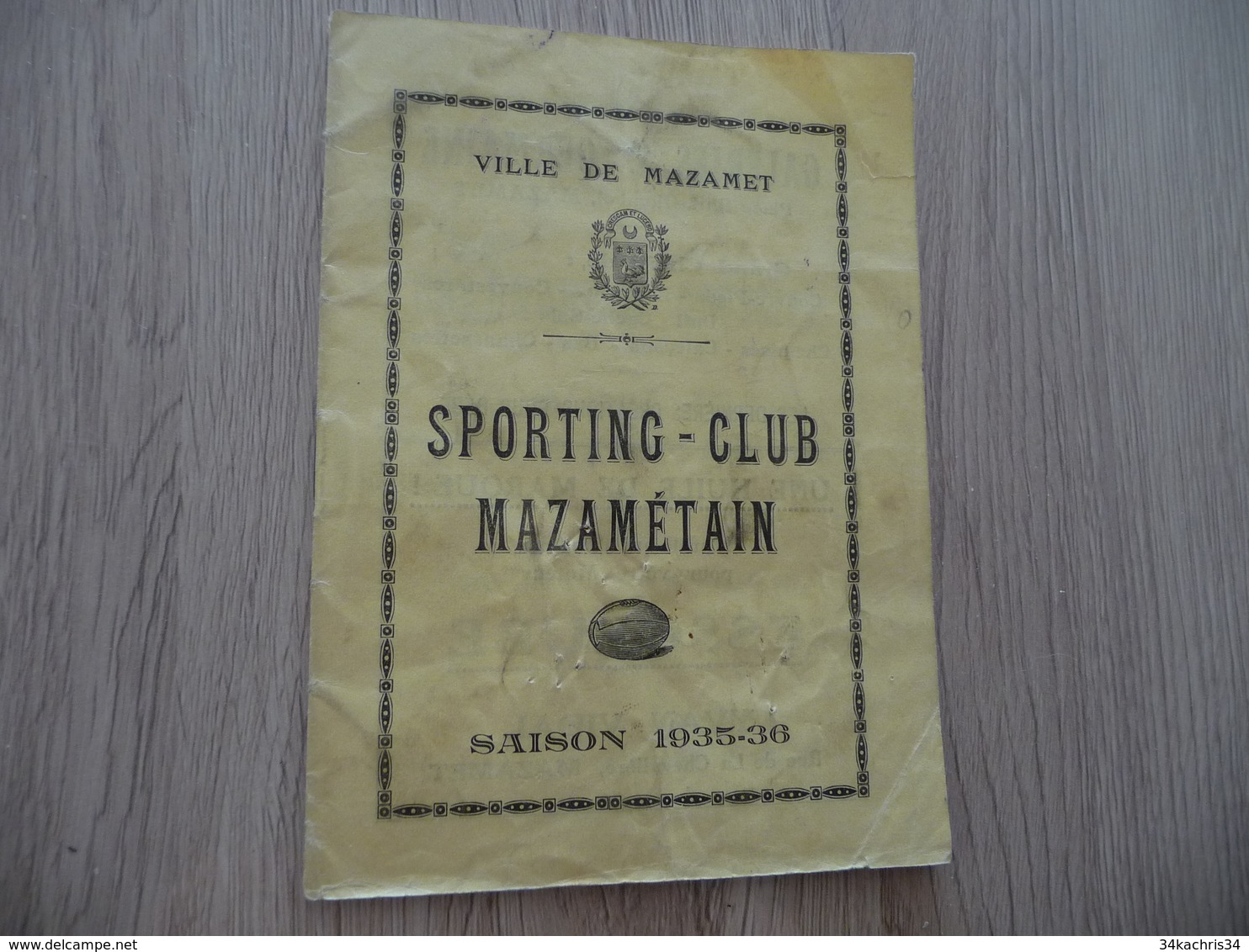 Rare Football Calendrier Officiel Saison 1935/36 Sporting Club Mazamétain Mazamet Tarn 16 Pages Pub Photo - Autres & Non Classés