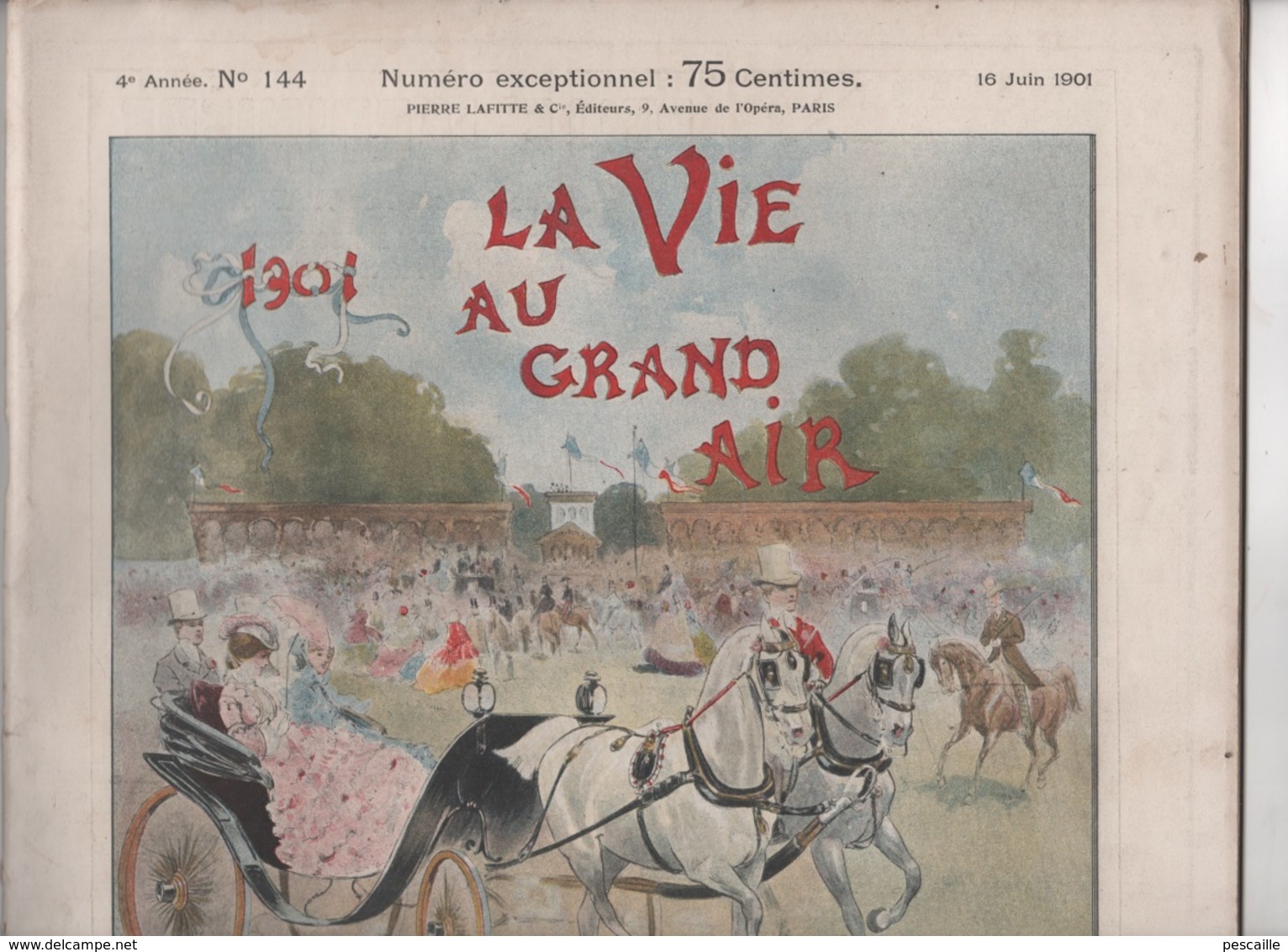 LA VIE AU GRAND AIR 16 06 1901 - NUMERO SPECIAL LE GRAND PRIX - HIPPISME - 1900 - 1949