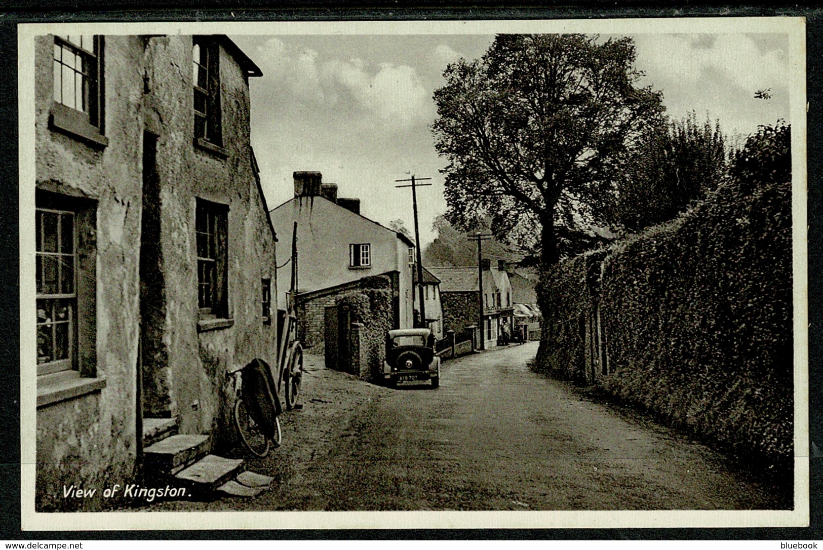 Ref 1309 - Early Postcard - Car At Kingston Near Taunton Somerset - Other & Unclassified