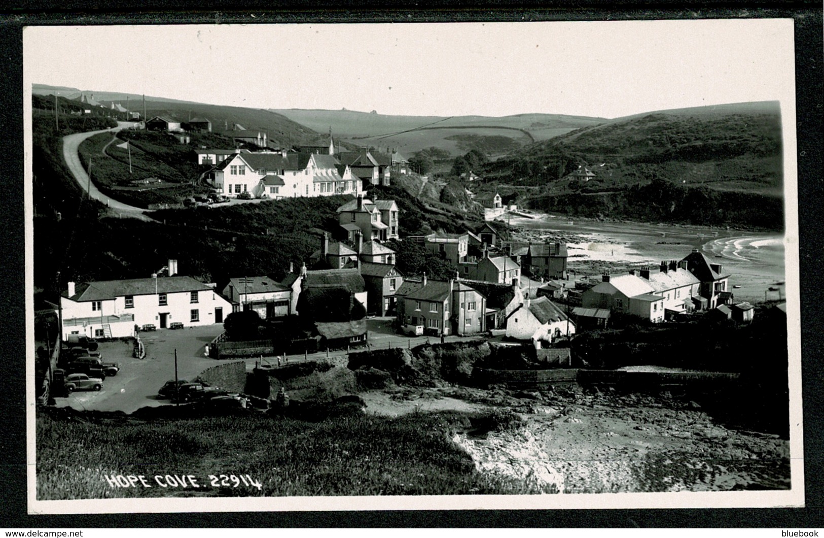 Ref 1309 - 1953 Chapman Real Photo Postcard - Hope Cove Village & Houses - Devon - Other & Unclassified