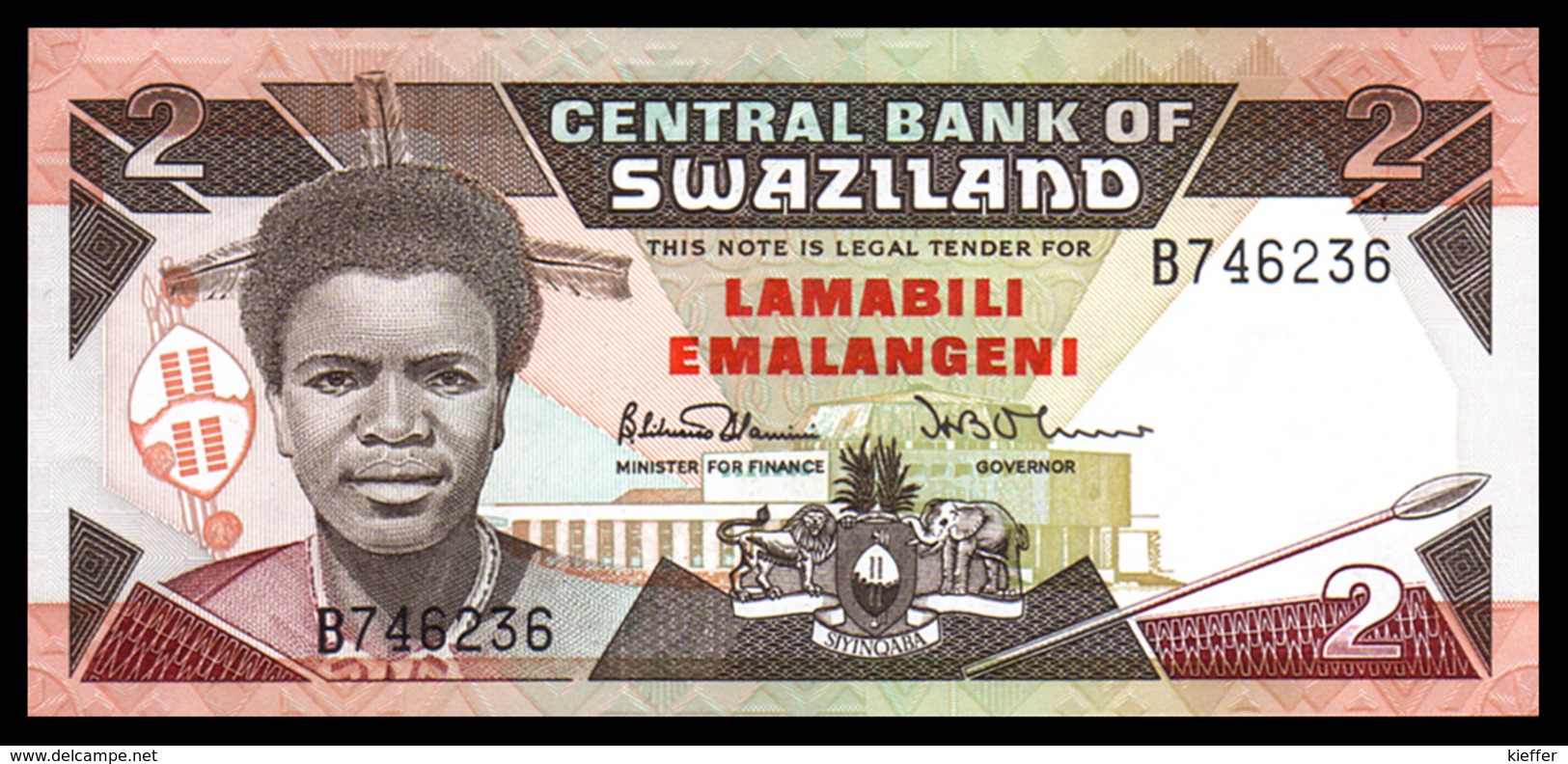 SWAZILAND - 2 Emalangeni - 1986-1987 - P13 - UNC - Swaziland