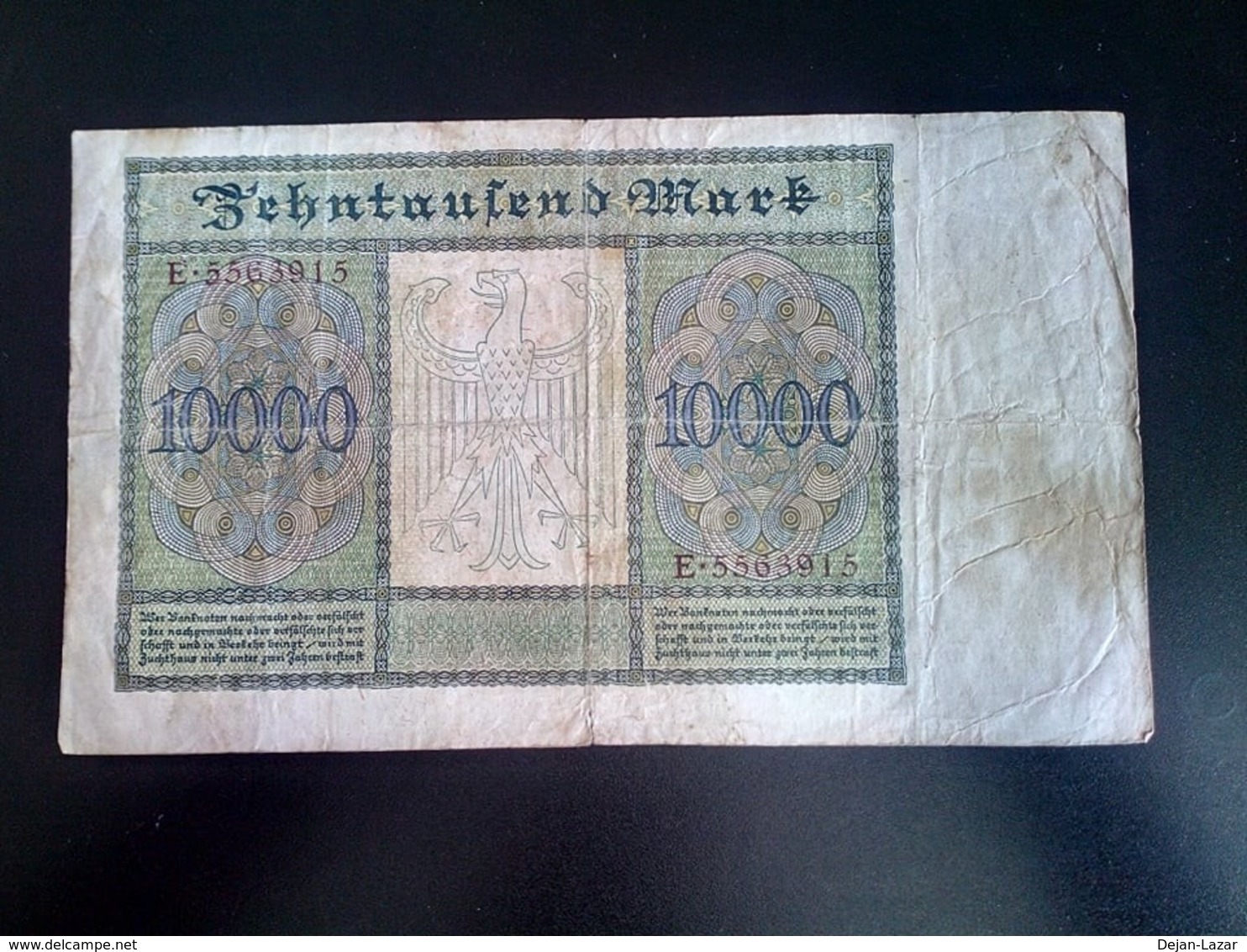 GERMANY ALLEMAGNE DEUTSCHLAND 10000 Mark 1922 - 100 Mark