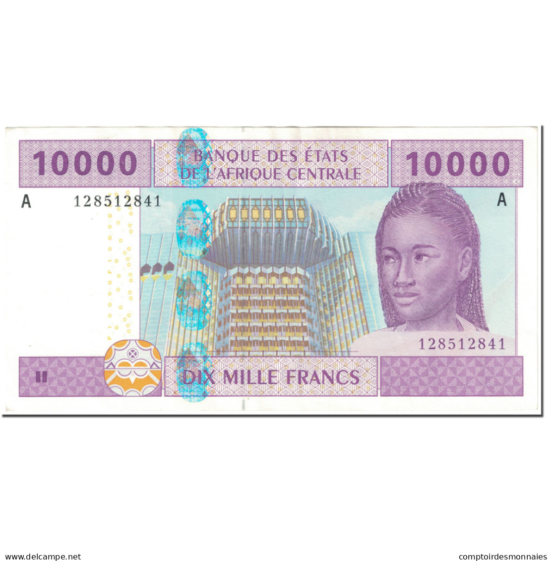 Billet, États De L'Afrique Centrale, 10,000 Francs, 2002, Undated (2002) - Estados Centroafricanos