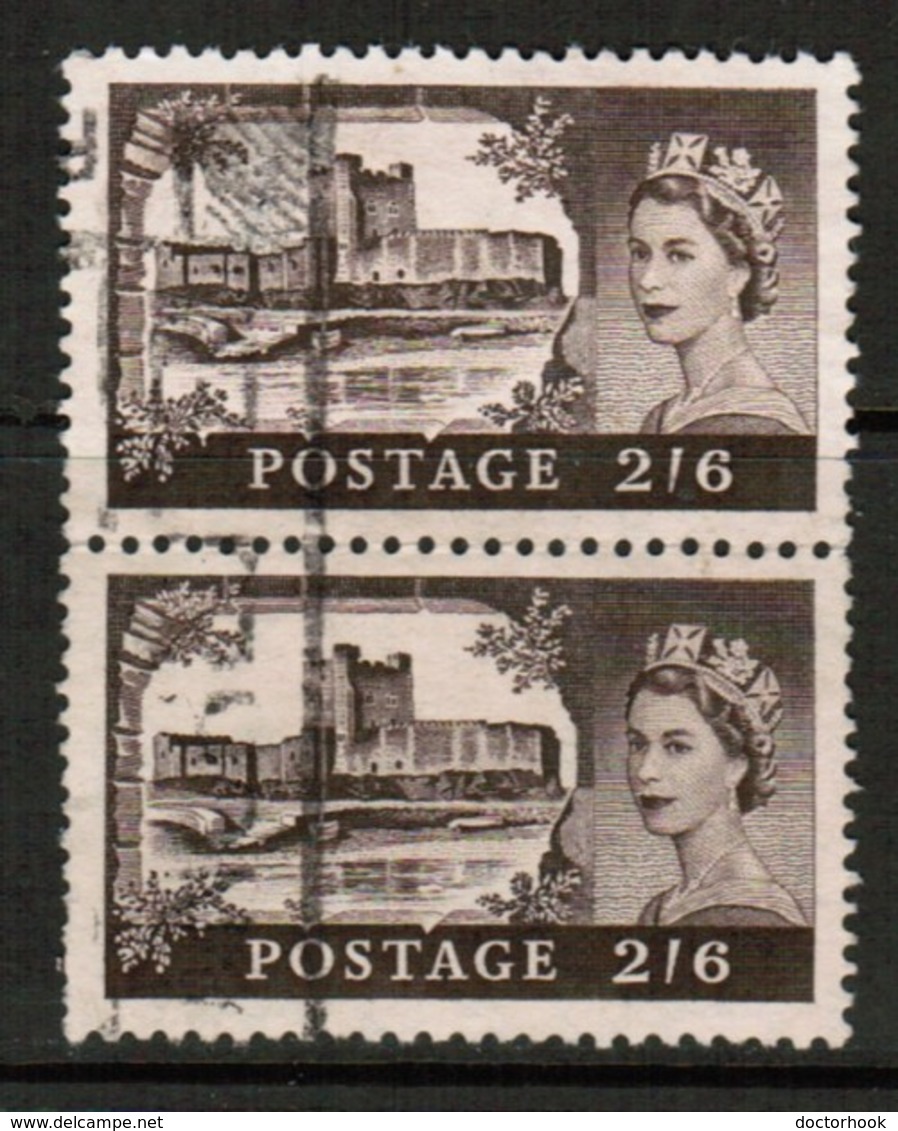 GREAT BRITAIN  Scott # 309 VF USED VERTICAL PAIR  (Stamp Scan # 515) - Used Stamps