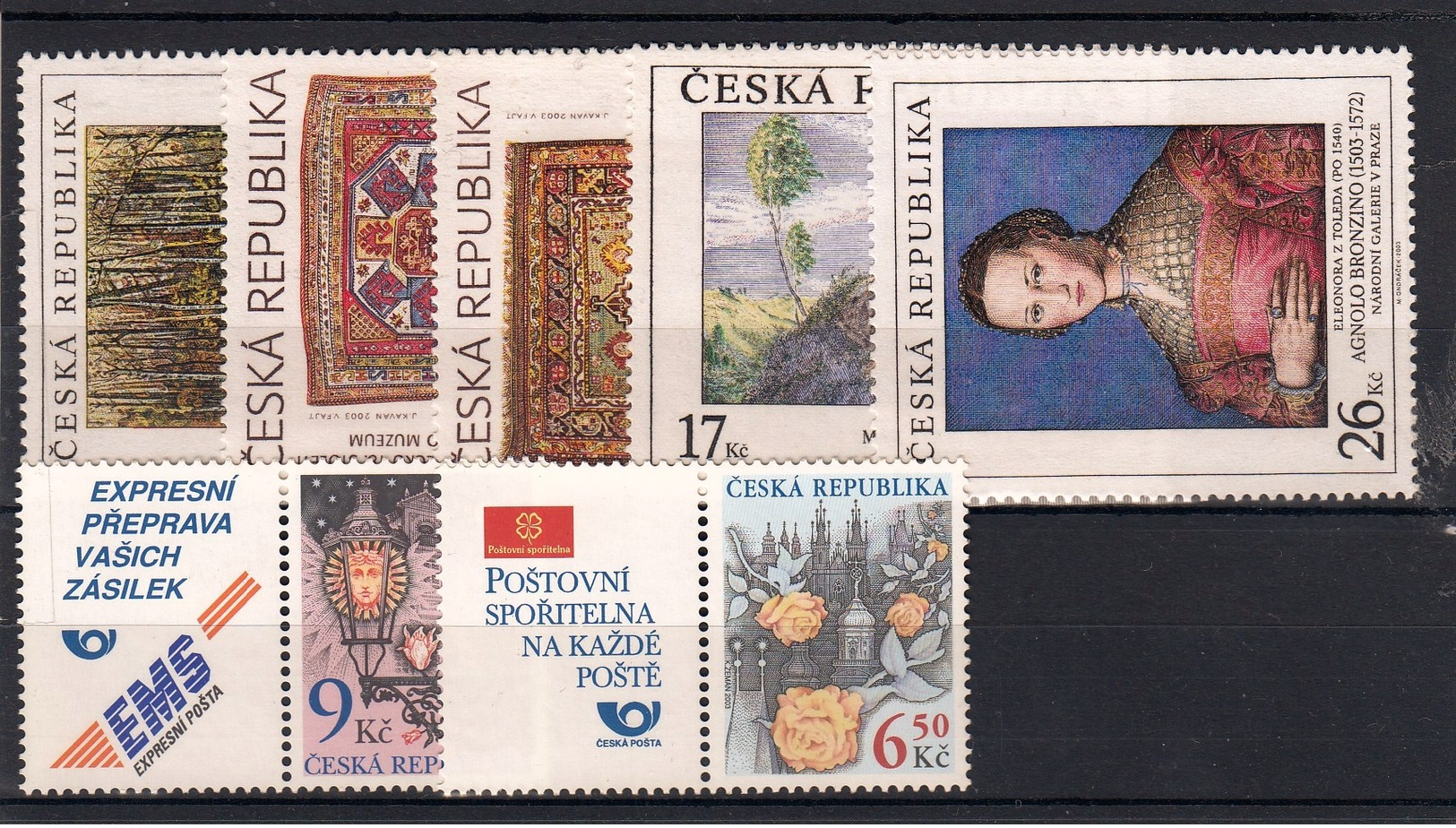 2003 (Czech Republic) Set Of 34 New Stamps MNH, 2 Minisheets - Neufs
