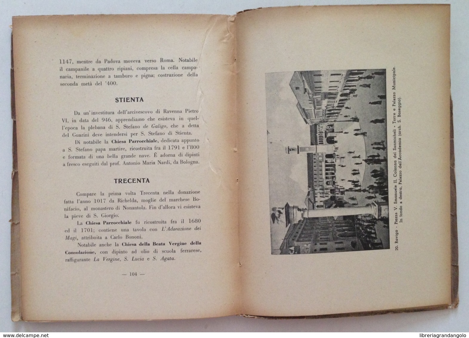 Antonio Cappellini Arte E Monumenti Nel Polesine Tip. Terrile Olcese Genova 1939 - Non Classés