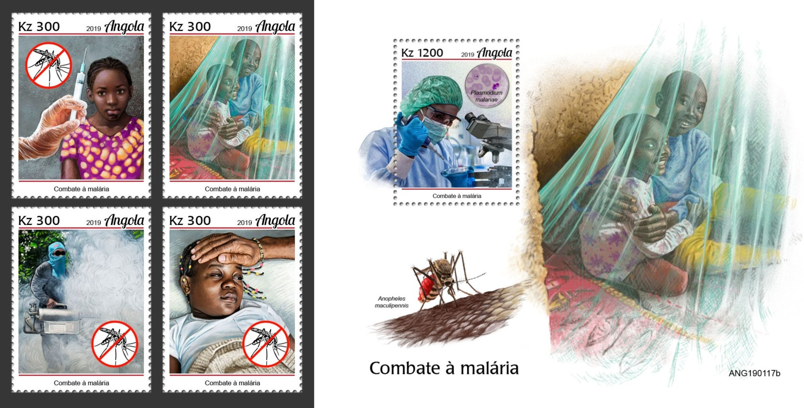 Z08 ANG190117ab ANGOLA 2019 Malaria MNH ** Postfrisch - Angola
