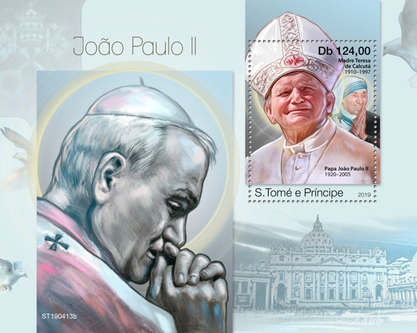 Z08 ST190413b Sao Tome And Principe 2019 John Paul II MNH ** Postfrisch - Sao Tome And Principe