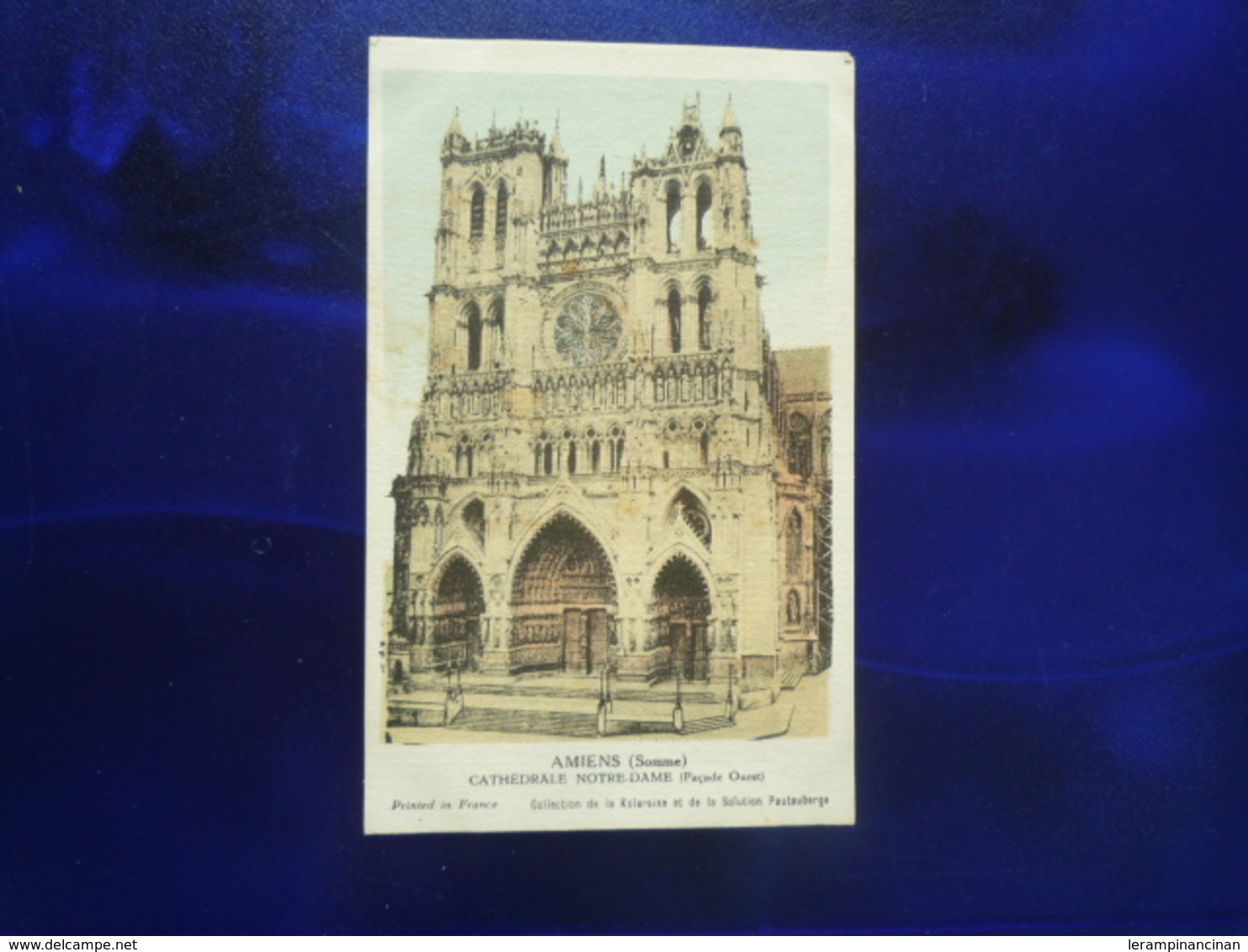 Sd AMIENS SOMME CATHEDRALE NOTRE DAME FACADE OUEST COLORISEE BON ETAT - Cartes Cadeaux