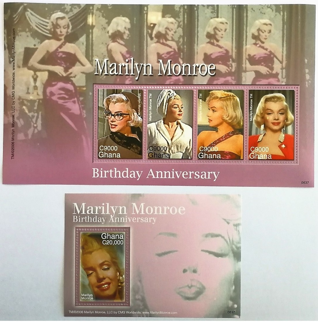 # Ghana 2006**Mi.3917-21 Marilyn Monroe , MNH [17;23] - Famous Ladies