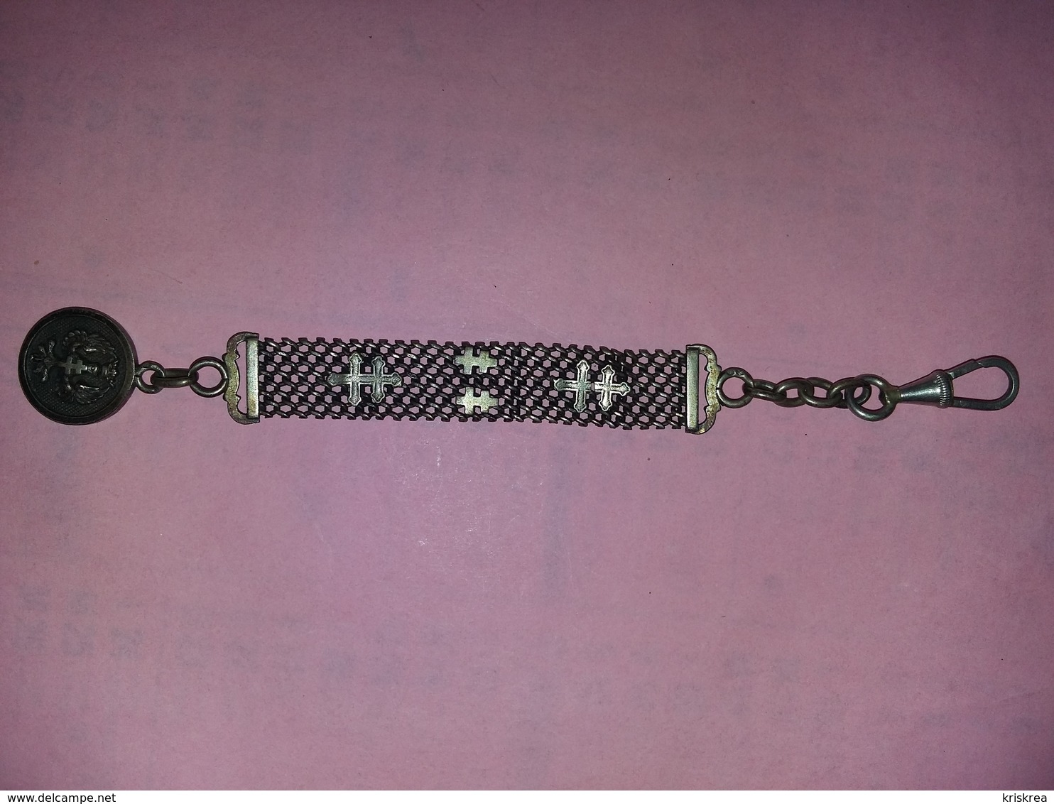 Ancien Pendentif Croix De Lorraine En Argent - Autres & Non Classés