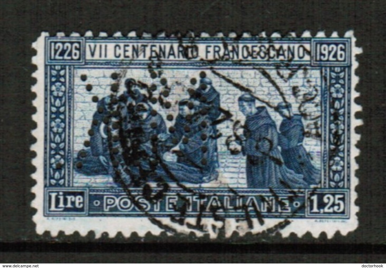 ITALY  Scott # 182 F-VF USED PERFIN  (Stamp Scan # 516) - Afgestempeld