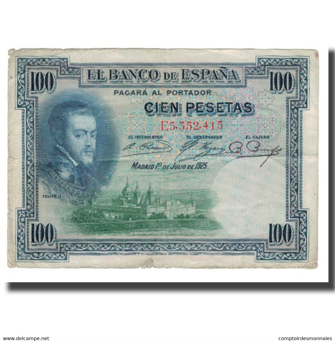 Billet, Espagne, 100 Pesetas, 1925, 1925-07-01, KM:69c, TB - 100 Peseten