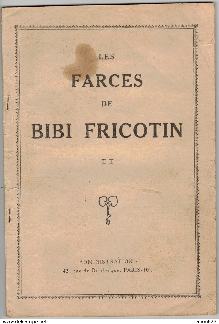 ALBUM D'AVANT GUERRE N° 2 / 1931 LES FARCES DE BIBI FRICOTIN -  Impirimerie  CHARAIRE - LE GERANT Augustin FEBREL - Bibi Fricotin