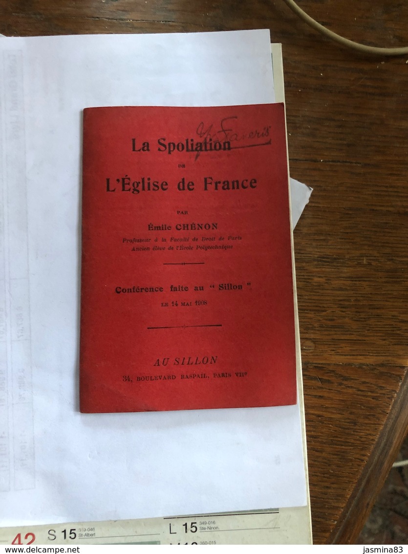 La Spoliation De L’Eglise De France Par Émile Chenon - Religion & Esotérisme