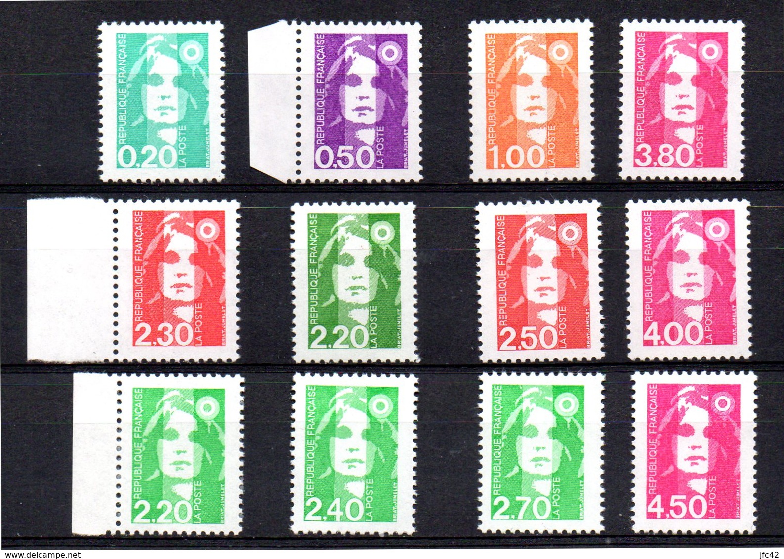 LOT De 12 TIMBRES MARIANNE De BRIAT -SANS PHOSPHORE -NEUFS-**TTB-COTE:370€ - Unclassified