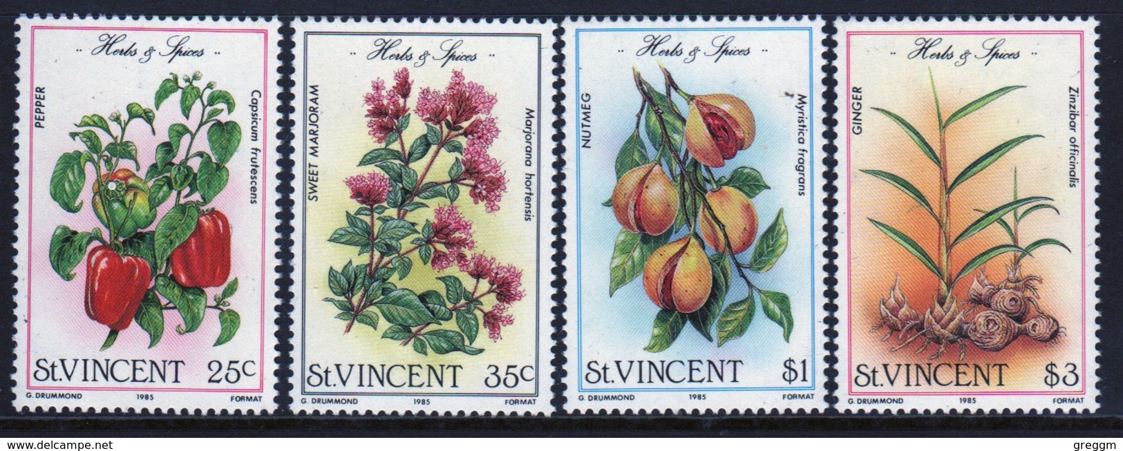 St.Vincent 1985 Set Of Stamps To Celebrate Herbs And Spices. - St.Vincent (1979-...)