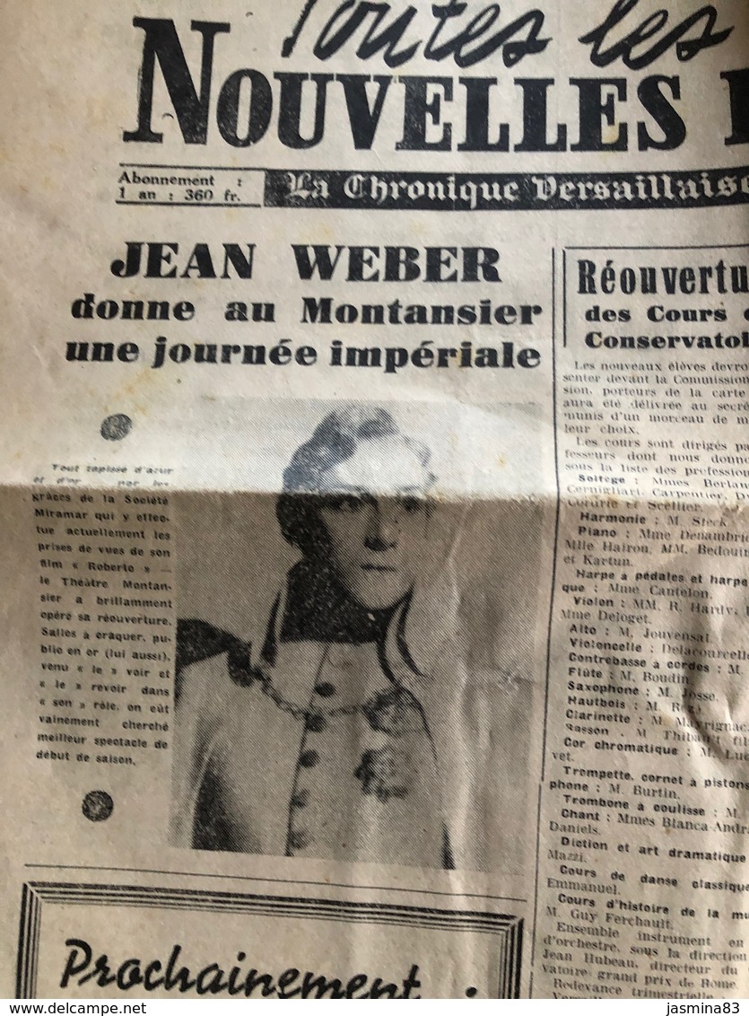 Toutes Les Nouvelles De Versailles De Septembre 1949 - Autres & Non Classés
