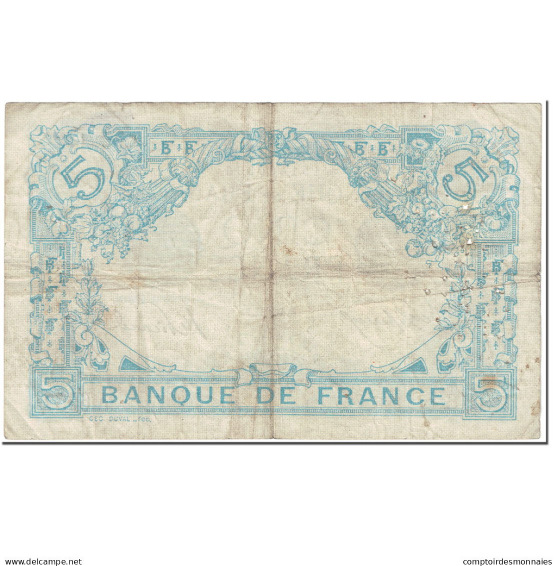 France, 5 Francs, Bleu, 1915, 1915-06-04, TB, Fayette:2.28, KM:70 - 5 F 1912-1917 ''Bleu''
