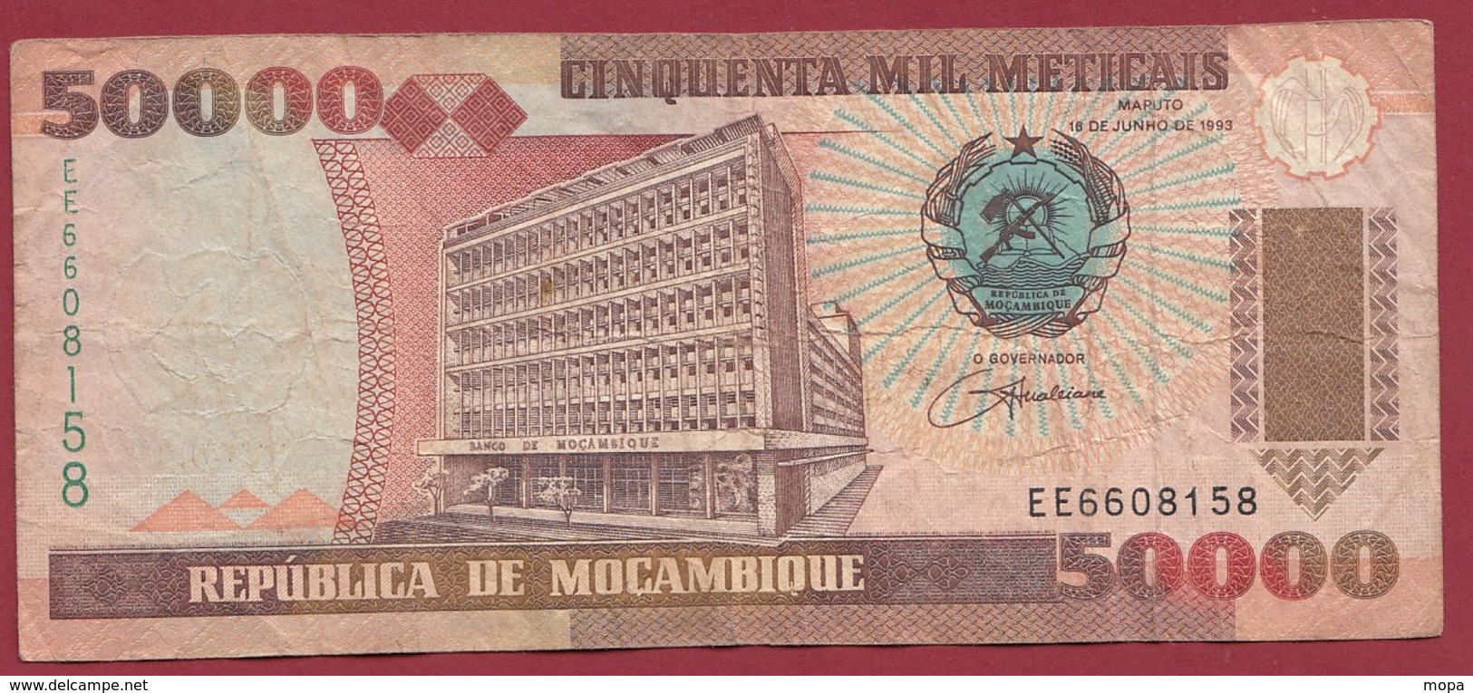 Mozambique 50000 Méticais Du 16/06/1993 Dans L 'état - Mozambique