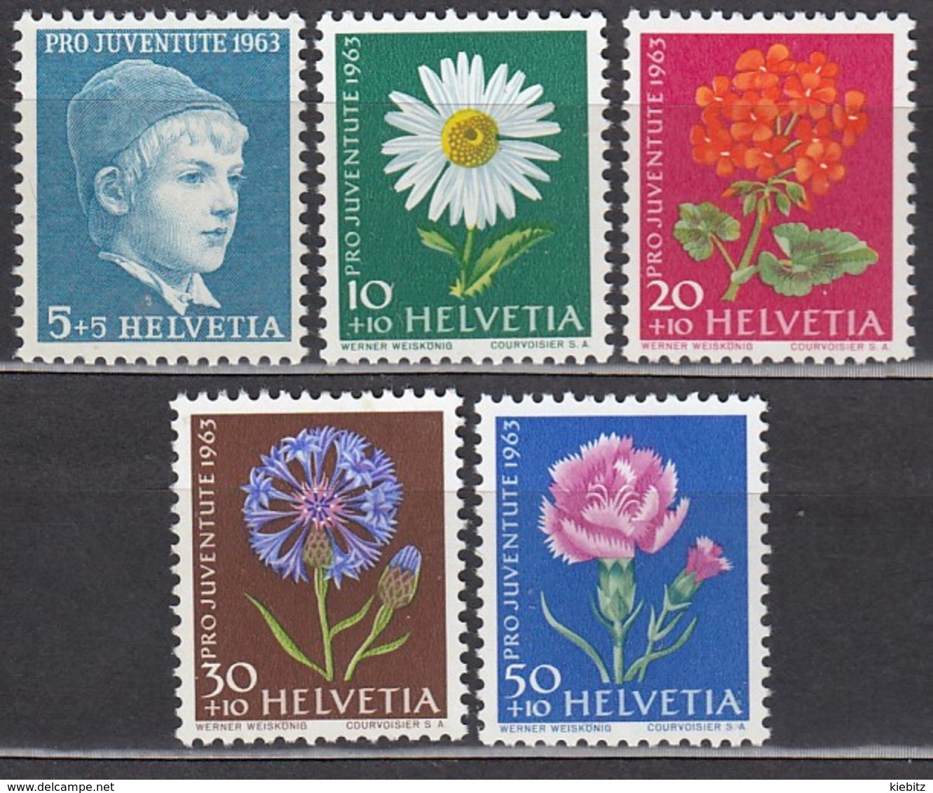 SCHWEIZ Juventute 1963 - ANK: 797-801  Komplett  Feinst ** / MNH - Ungebraucht