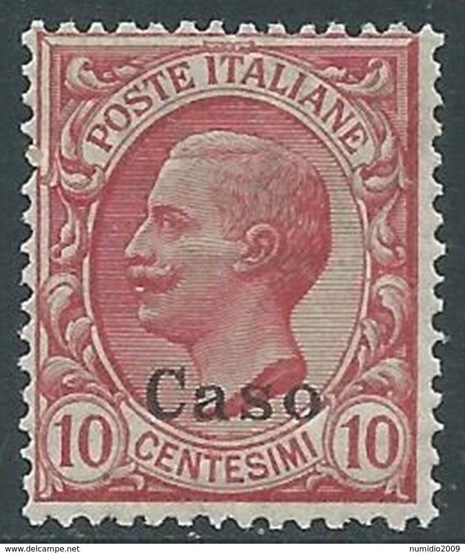 1912 EGEO CASO EFFIGIE 10 CENT MNH ** - RA3-3 - Egeo (Caso)